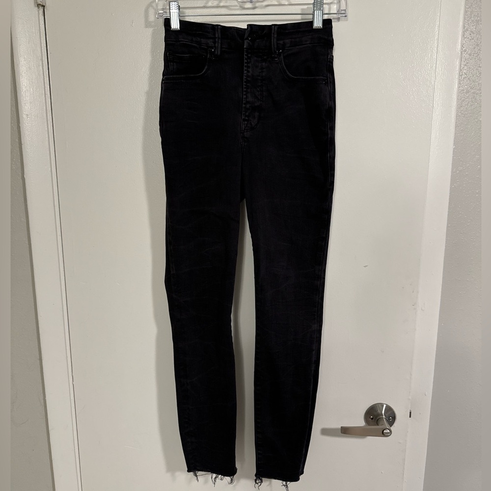 Good American Good Waist Black Skinny Jeans